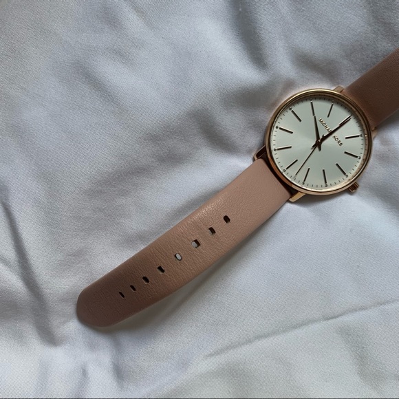 Michael Kors Accessories | Rose Gold Women’s Leather Watch